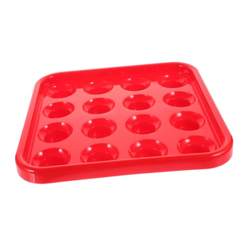 POPETPOP Billiard Storage Tray Pool Billiard Accessories Balls Snooker Pool Ball Holders Billiard Ball Holder - color: Red