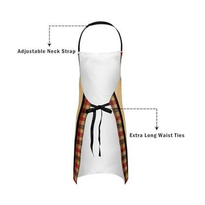 Castle Fairy Cartoon Baseball Kitchen Apron,Bow Knots Waterproof Apron - color: Khaki Red