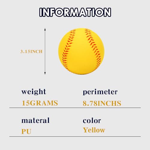 4 Pack Foam Baseballs Practice softballs 9 inch Training Soft Baseballs Batting Hitting Fielding Indoor Outdoor