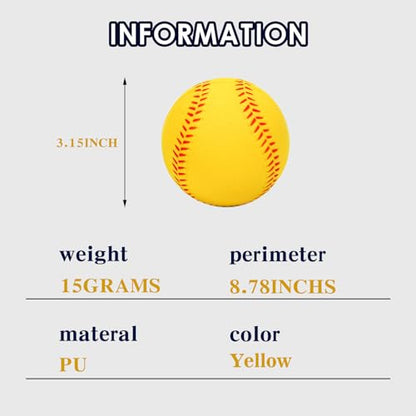 4 Pack Foam Baseballs Practice softballs 9 inch Training Soft Baseballs Batting Hitting Fielding Indoor Outdoor