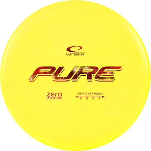Latitude 64 Zero Medium Pure Disc Golf Putter | Straight-Flying Putter with Minimal Fade | Soft & Grippy Zero Medium Plastic | Reliable Control for All Skill Levels | 170-176g