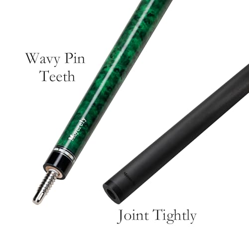 Carbon Fiber Pool Cue,11.8mm/12.5mm Low Deflection Cue Stick,Professional Pool Stick with Case - color: Bird Eye Maple_Green, size: 11.8mm