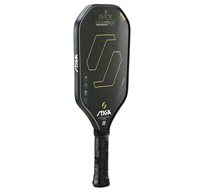 STIGA Aviox Pickleball Paddle | Midweight Paddle - USAPA Approved - Designed in Sweden - color: Gold, style: Aviox Carbon Nomex Pro