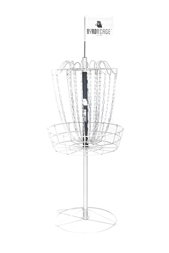 2-in-1 Adjustable Disc Golf Basket - Standard to Skinny Target - color: White