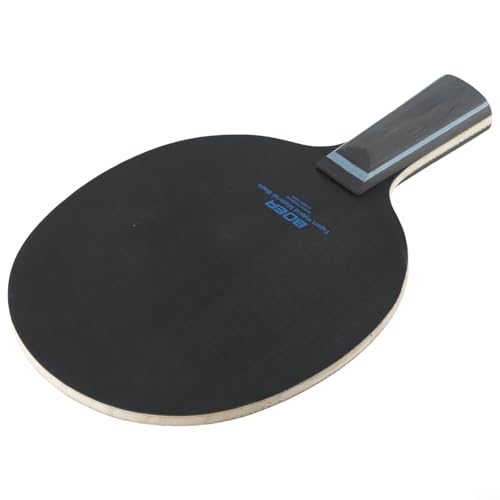 Table Tennis Paddle Blade 7-Ply Carbon Fiber And Arylate, Long Handle Horizontal Grip, Poplar Pine Paulownia Wood Construction(Short) - size: Short