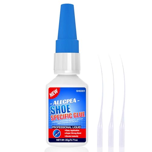 ALECPEA 20g Shoe Glue - Flexible Instant Adhesive for Sole Repair & Restoration - Waterproof Heavy Duty Sneaker Glue for Boots, Heels, Hiking Shoes, Leather & Rubber - Sets in 15 Seconds - size: 20g/1Pack, style: Shoe Glue