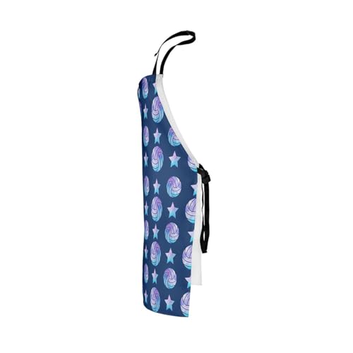 Manfei Volleyball Kids Kitchen Apron - color: Dark Blue
