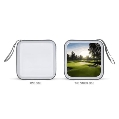 Golf Course CD Case Hard Plastic DVD Disc Cases Storage Binder Portable Zipper CD Case Holder Large Storage Disc Wallet Bag for Car Home Travel(40 Capacity)