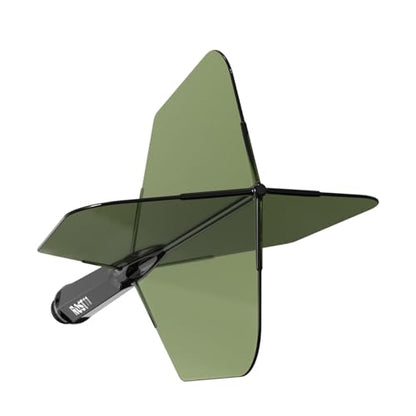 CUESOUL ROST 77 Integrated Dart Shaft and Flight Big Wing Shape,Set of 3 - color: Green with White Logo, size: M-28mm