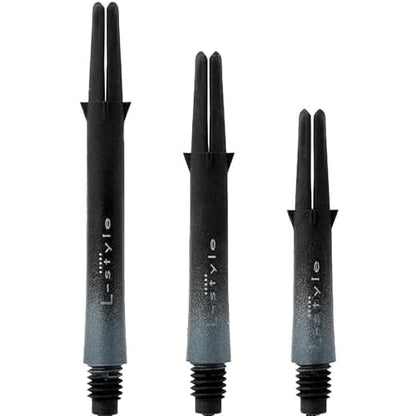 L-style L-Shaft Carbon Dart Shafts - Locked - Set of 3 - color: Black/Silver, size: Medium (330)