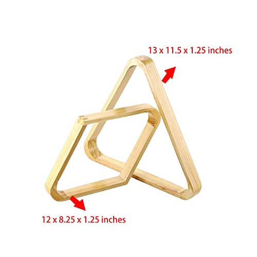 2Pcs Billiard Ball Rack Set, Eight Ball Triangle Rack, Diamond,Ball Racks for Table-Brown - color: Brown