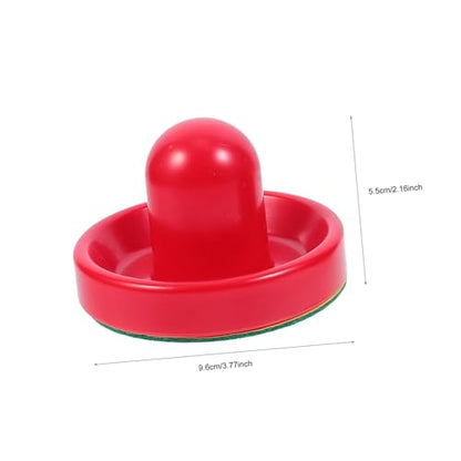 Mikinona Plastic Air Hockey Pushers and Pucks Replacement Accessories for Table Game Ergonomic Design with Felt Bottom for Smooth Glide High Impact Resistant Parts in Blue Black Red and