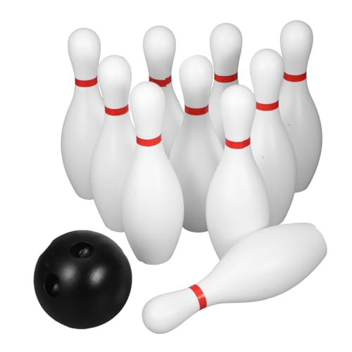 Abaodam Mini Bowling Set 10 Plastic Pins and 2 Balls Bowling Pins Ball Game Set for Kids Toddler Outdoor Indoor Sports Games
