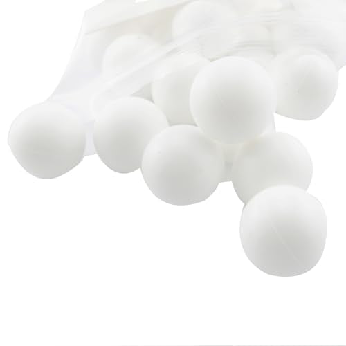 50PCS 25mm White Mini Fun Ping Pong Balls Bulk Plastic Ping Pong Balls for Prize Draws Lottery Games Party Favours Colouring Activity Accessories