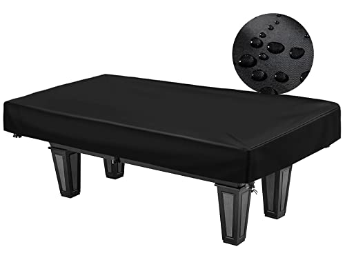 WOMACO 7 8 9 ft Billiard Table Covers Heavy Duty Waterproof 7/8/9 Foot Fitted Pool Table Cover Polyester Fabric for Snooker Billiard Table
