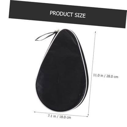 Yardwe Table Tennis Paddle Storage Bag Reusable Protective Fixed Case Black Semi-Circle Design Suitable for Ping Pong Paddle and Ball Storage