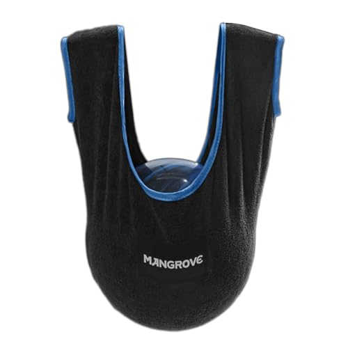 Mangrove Bowling Ball Polisher, Microfiber Bowling Towel See-Saw for Bowlers, Large Washable Bowling Shammy Seesaw, Ball Cleaner Holder Bag - color: Black
