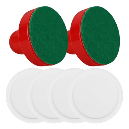 VANZACK 1set Ice Hockey Pucks Slider Pusher Table Hockey Accessories for Game Rooms Replacement Parts for Competitive Play Includes and Pucks