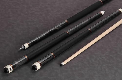 Pool Cue Stick Genuine Leather Cowhide Grip 58" 19 20oz 2 Piece with 12.5mm Tip,Canadian Maple Pro Billiard Cue,for Adults/Beginner/Pro Player. - color: Grey-20oz-Genuine Leather Grip-Only Cue