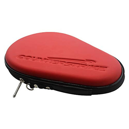 Phantom Light Paddle Bundle (Includes Hard Case & 6 Balls) | Ping Pong Paddle | Table Tennis Paddle | Offensive Table Tennis Paddle | Pre-Assembled Paddle | ITTF Approved | Ping Pong Set - color: Red Paddle Hard Case