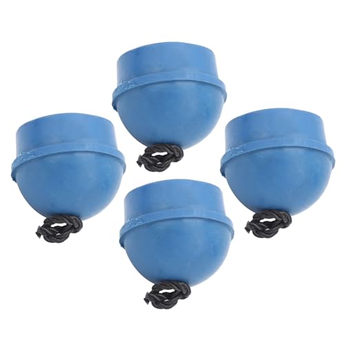 4Pcs Pool Chalk Holder, 1.6 x 1.4 x 1.6in Cue Chalk Holder Pool Billiards, Rubber Billiard Chalk Holder with 10.2in Cord for Billiards Professional or Enthusiast, Blue