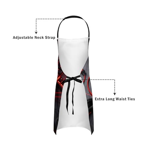 Castle Fairy Basketball Kitchen Apron - color: Gamepad Black