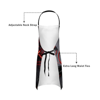 Castle Fairy Basketball Kitchen Apron - color: Gamepad Black