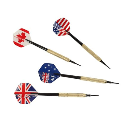 Soft Tip Darts Set with 50 Tips 12 Flights Shafts Barrels Easy to Replace Darts Plastic Tip for Electronic Board