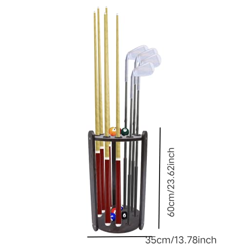 9 Holes-Wood Billiards Cue Rack Billiards Stick Stand Pool Stick Holder Floor Stand Club Organizer Display Stand for Golf Club Fishing Rod Billiard Poles - style: style 4