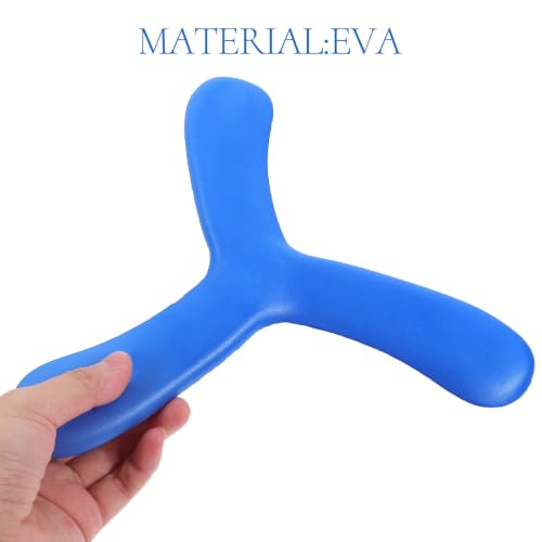 Blue Eva Boomerang Flying and Teenagers, Thick Soft Outdoor Sports Recreation Plaything for Outdoor Activities and Fun Throw and Catch Games