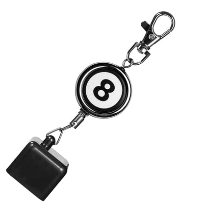 SynHHergyx Pool Chalk Holder Billiards Snooker Cue Chalk Holder with Retractable Key Ring Pool Table Accessories Billiards Accessories for Billiard Lovers