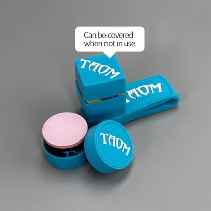 TAOM Magnetic Chalk Holder Belt Clip for Round and Square,Portable Pool Cue Chalk Holder with Silicone Clip,Silent Chalk Holder Pool Billiards,Chalk Case Pool Table Accessories - color: B-Black white