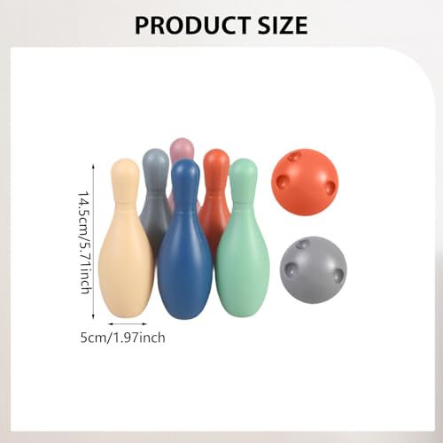 Children's Bowling Set with 6 Pins and - Family Development Game for Activity Toy for The Garden - color: Without Number