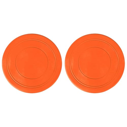 2 Pack of Kids Flying Discs for Interactive Games in Gardens and Parks - color: Orange