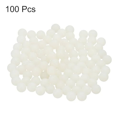 uxcell 100Pcs Nylon Bearing Balls 5mm Polishing Solid Ball, G2 Precision, White - size: 5mm