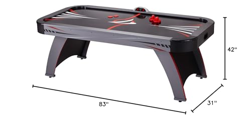 Fat Cat Volt 7 Foot LED Air Hockey Table for Adults with Dual Motor, Automatic Scoring, Music System, Hockey Table with Light Up Playfield