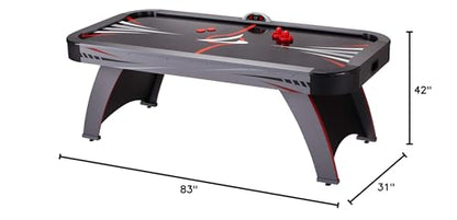 Fat Cat Volt 7 Foot LED Air Hockey Table for Adults with Dual Motor, Automatic Scoring, Music System, Hockey Table with Light Up Playfield