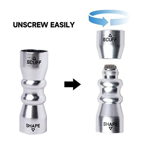 GSE Games & Sports Expert Billiard Pool Cue Tip Tool, Stick Scuffer/Shaper/Aerator/Joint Protector Tool, Billiard Accessories - style: Silver 3-in-1 Bowtie Tool
