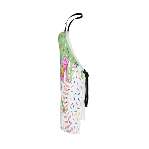 Manfei Baseball Ice Cream Kids Kitchen Apron - color: Green