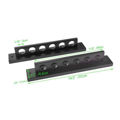 6 Pool Cue Wall Rack for 6 Cues Rod Organizer Pool