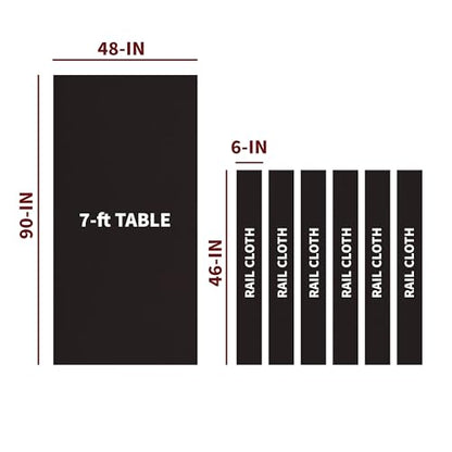 Championship Saturn II Billiards Cloth Pool Table Felt - color: Black, size: 7-Feet