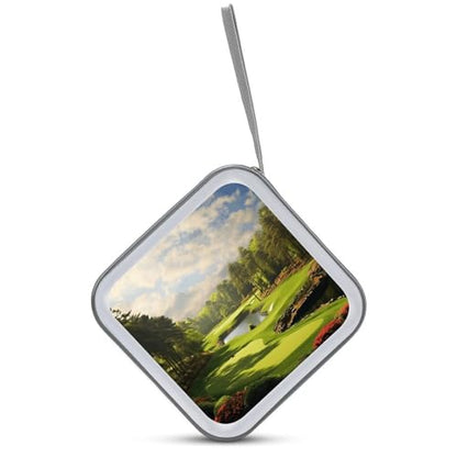 Golf Court CD Case 40 Capacity DVD Case Hard Plastic Disc Booklet VCD Storage Box Portable Zipper DVD Holder Large Media Binder for Car Home Office Travel