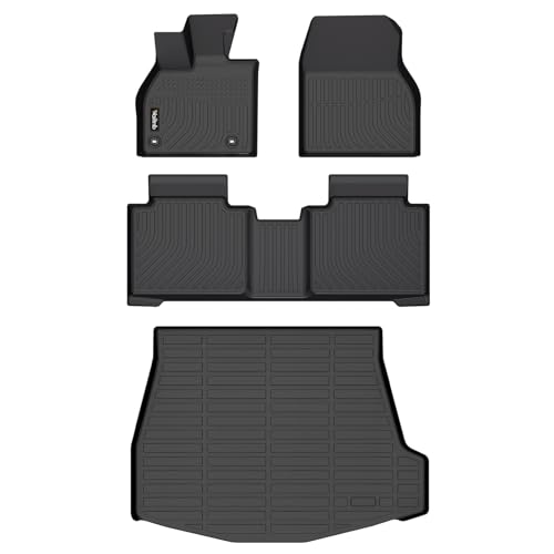 Wailtnb-Floor Mats & Cargo Liner for Subaru Solterra 2023-2026 & Toyota BZ4X 2023-2025 & BZ 2026 Waterproof Durable All Weather Automotive Floor Liner Custom Fit for Solterra Accessories Black - style: 13|For Solterra|2023-2026|Set