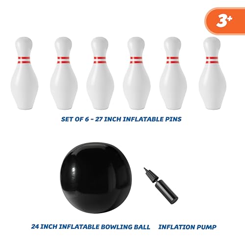 Kidoozie Jumbo Bowling Set - Roll into Gigantic Fun and Strike Out at Boredom - The Perfect Indoor and Outdoor Activity for Ages 3+