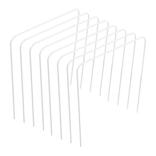 8pcs Croquet Wickets Metal Hoops Set with Ground Spikes Iron Wire Frame Outdoor Backyard Lawn Game Replacement Parts for Family Play