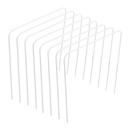 8pcs Croquet Wickets Metal Hoops Set with Ground Spikes Iron Wire Frame Outdoor Backyard Lawn Game Replacement Parts for Family Play
