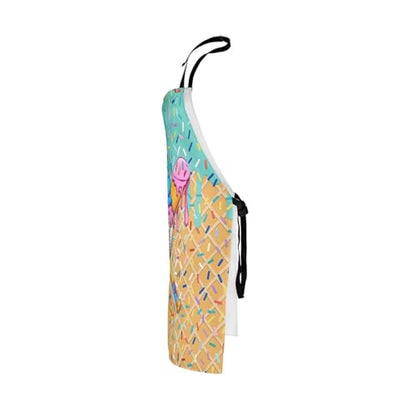 Manfei Baseball Ice Cream Kids Kitchen Apron - color: Light Green