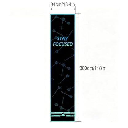 Throwing Mat - Velvet Dart Practice Mat, Non Slip Distance Line, Quick Dry Durable Training surfacê Ruler Marked for Home Game Room Bar Tournament Setup - size: 4