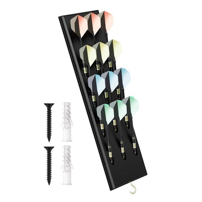 Darts Caddy Wall Mounted Dart Holder Wooden Storage Rack for Home Bars Offices Game Rooms Recreation Areas Tournament Organization 15.75 Inch Stylish Durable Accessory