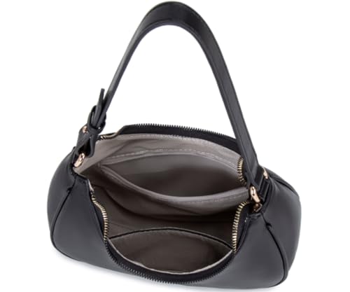 CYHTWSDJ Shoulder Bags for Women, Cute Hobo Tote Handbag Mini Clutch Purse with Zipper Closure - color: Moon Black